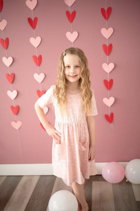 Pink Hearts Twirl Dress
